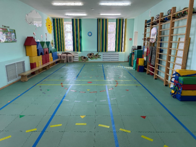 спортивный зал в здании в микрорайоне 2-63