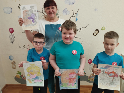 Рисунки по сказке "Три поросёнка"