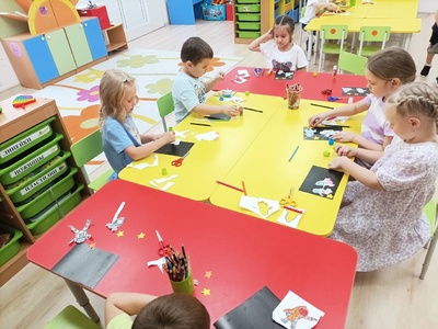 Аппликация Космические ракеты